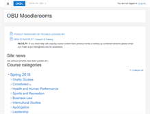 Tablet Screenshot of moodlerooms.okbu.edu